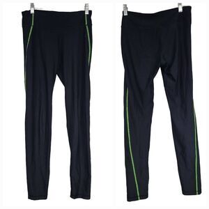VOGO Athletica Performance Yoga Pants Black/Green Fitness Leggings Activewear XS